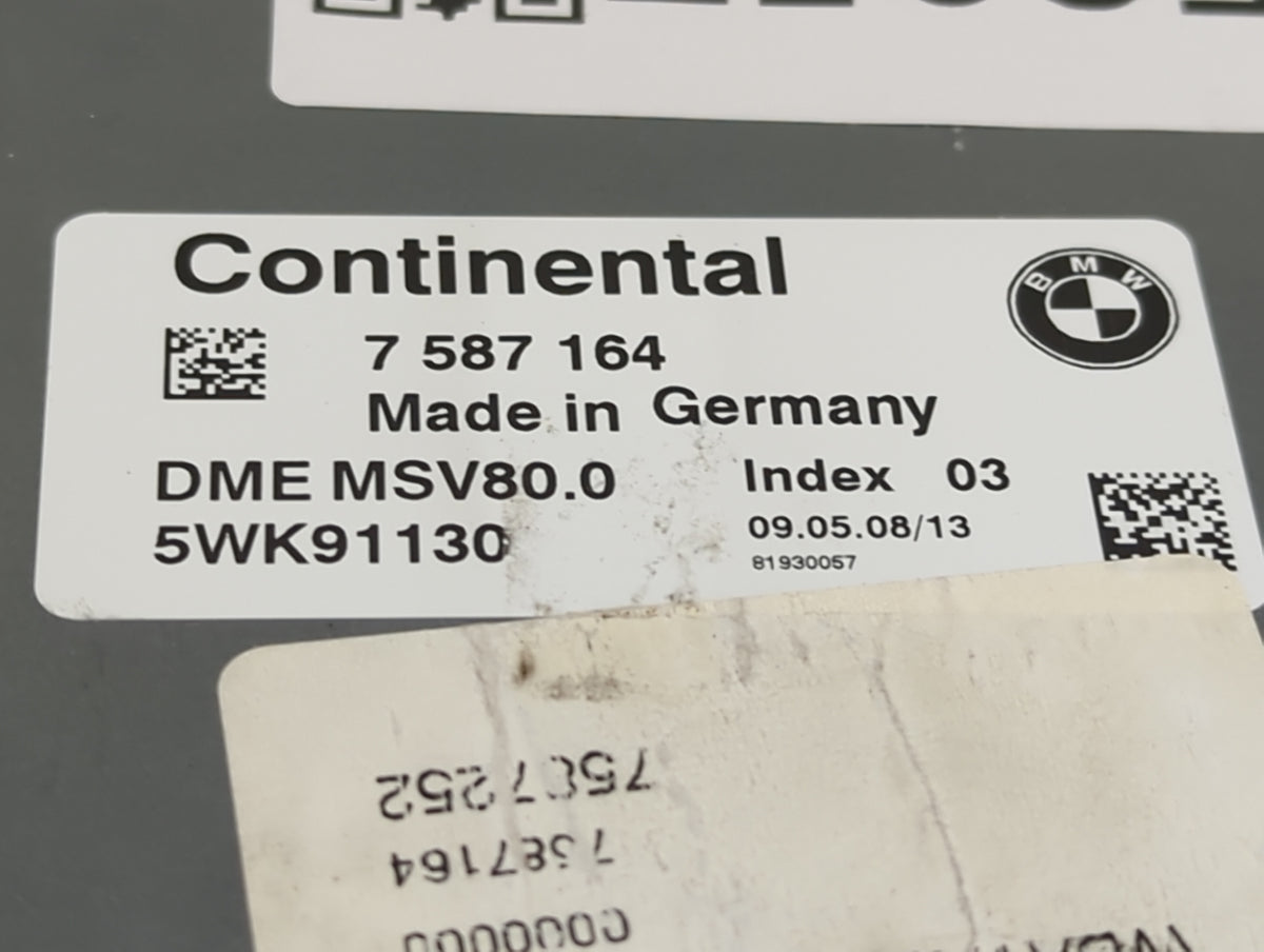 2007-2010 Bmw 328i PCM Engine Control Computer ECU ECM PCU OEM P/N:7587164 5WK91130, DME MSV80.0 Fits Fits 2007 2008 2009 20
