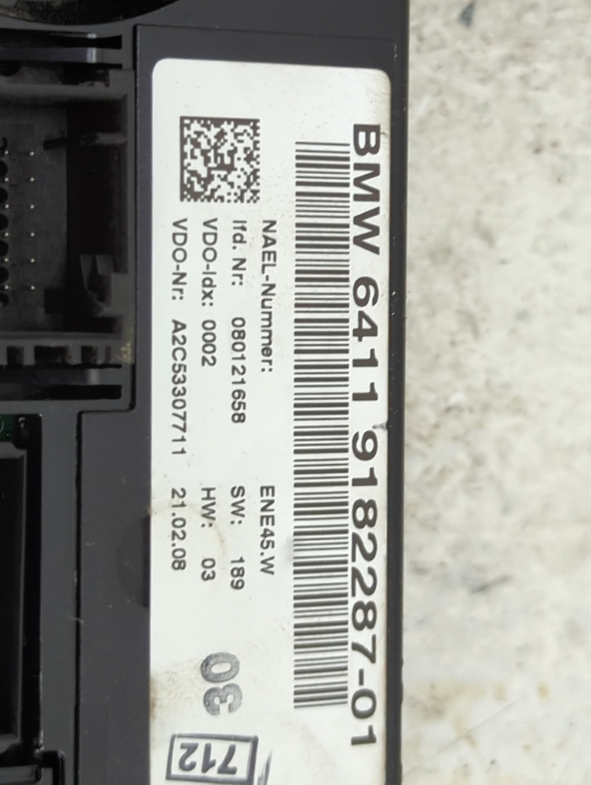2008 Bmw 328xi Climate Control Module Temperature AC/Heater Replacement P/N:64119182287-01 A2C53307711 Fits Fits 2007 2009 O