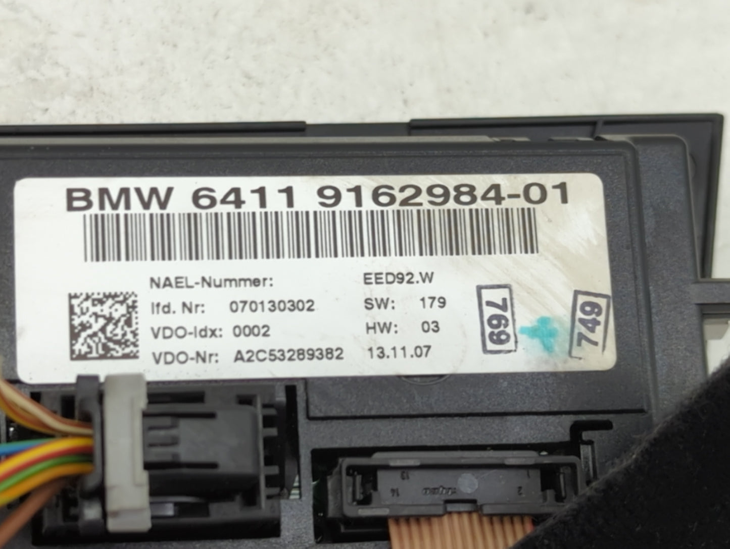2007-2010 Bmw 328i Climate Control Module Temperature AC/Heater Replacement P/N:9162984-01 Fits Fits 2007 2008 2009 2010 OEM