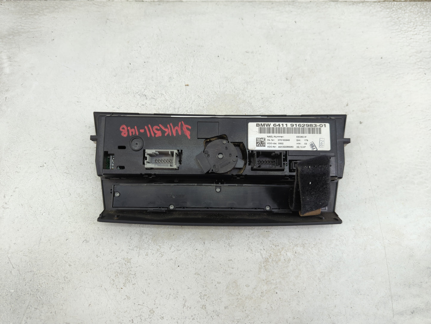 2007-2009 Bmw 328i Climate Control Module Temperature AC/Heater Replacement P/N:9162983-01 Fits Fits 2007 2008 2009 OEM Used