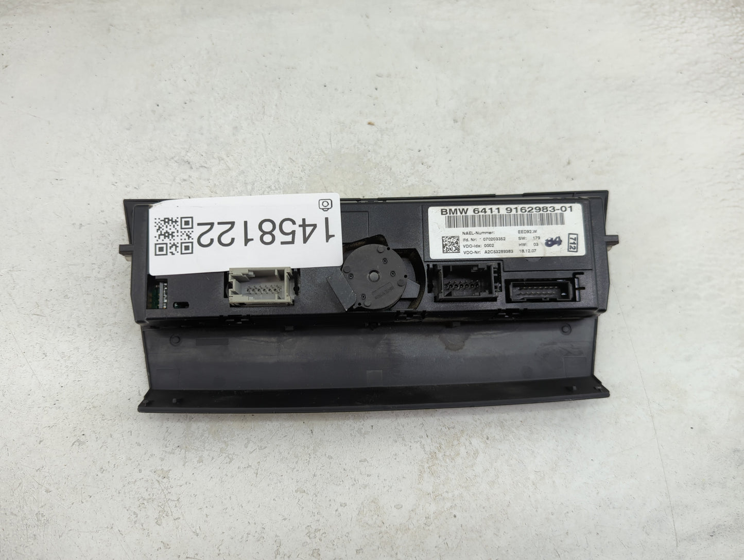 2007-2009 Bmw 328i Climate Control Module Temperature AC/Heater Replacement P/N:9162983-01 Fits Fits 2007 2008 2009 OEM Used