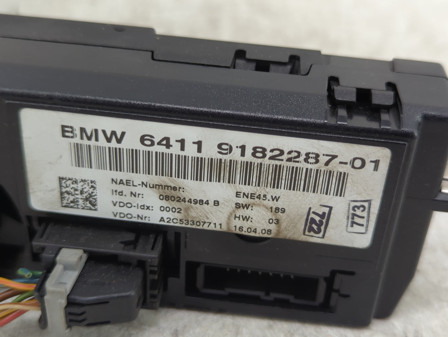 2007-2009 Bmw 328i Climate Control Module Temperature AC/Heater Replacement P/N:9182287-01 Fits Fits 2007 2008 2009 OEM Used