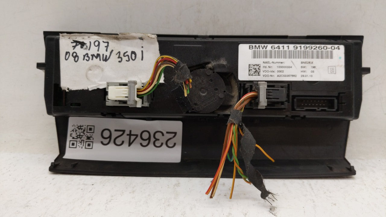 2007-2009 Bmw 328i Climate Control Module Temperature AC/Heater Replacement P/N:9119686 6411 9182287 Fits Fits 2007 2008 200
