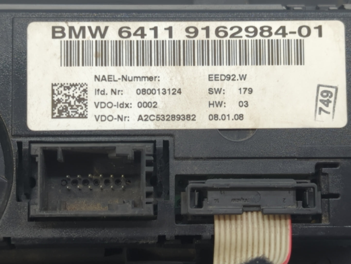 2007-2010 Bmw 328i Climate Control Module Temperature AC/Heater Replacement P/N:6411 9162984-01 Fits Fits 2007 2008 2009 201