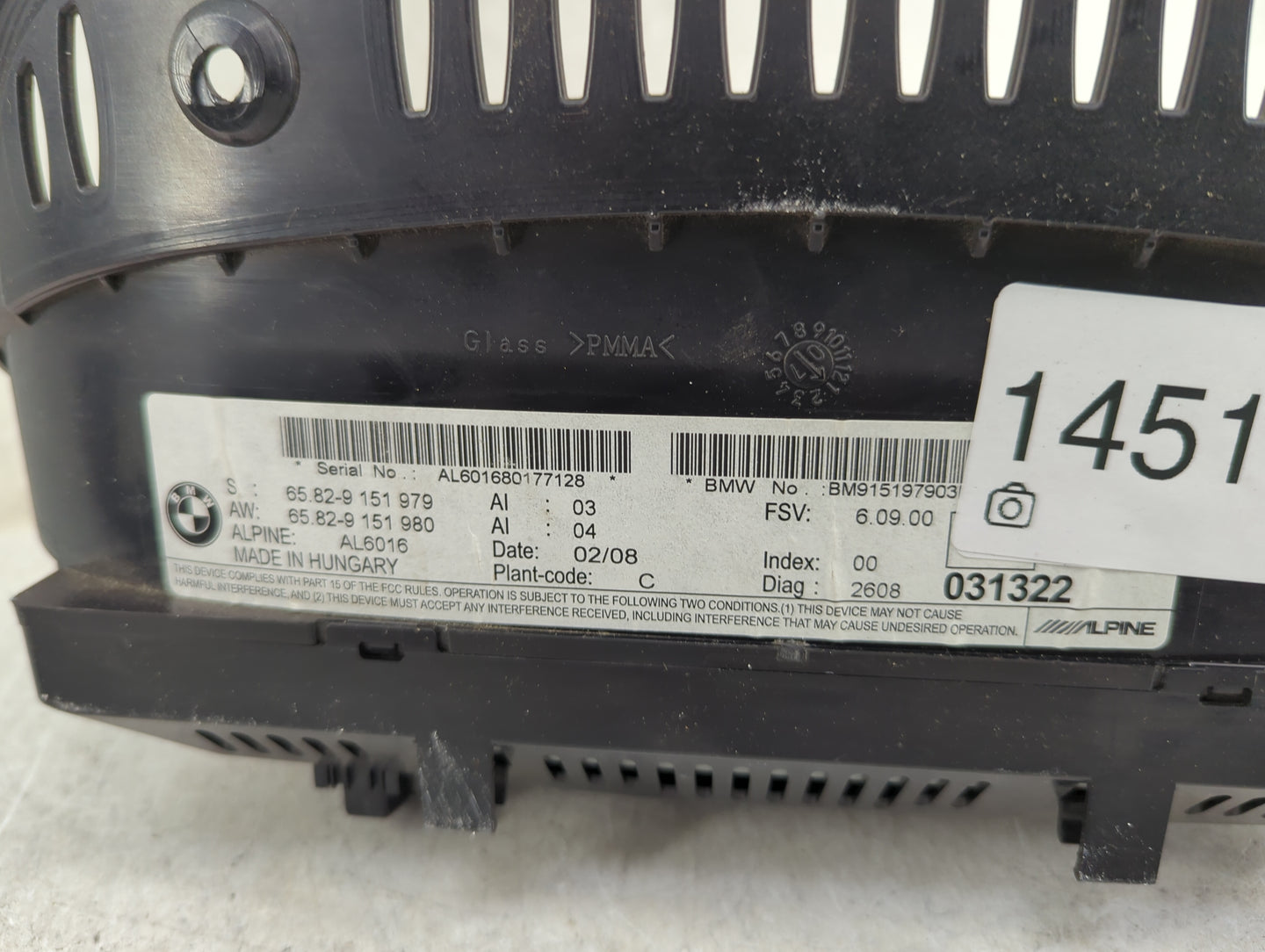 Bmw 335 Information Display Screen - Oemusedautoparts1.com