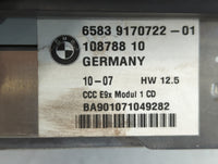 2007-2008 Bmw 335i Radio AM FM Cd Player Receiver Replacement P/N:6583 9170722-01 Fits Fits 2007 2008 2009 OEM Used Auto Par