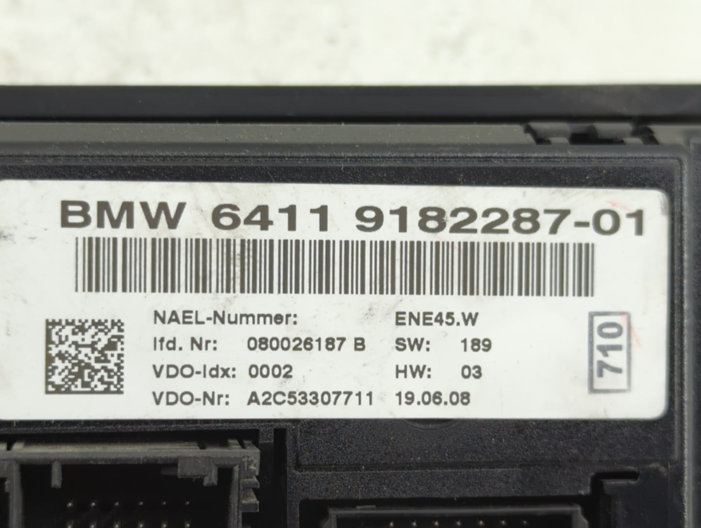 2007-2009 Bmw 335i Climate Control Module Temperature AC/Heater Replacement P/N:9182287-01 Fits Fits 2007 2008 2009 OEM Used