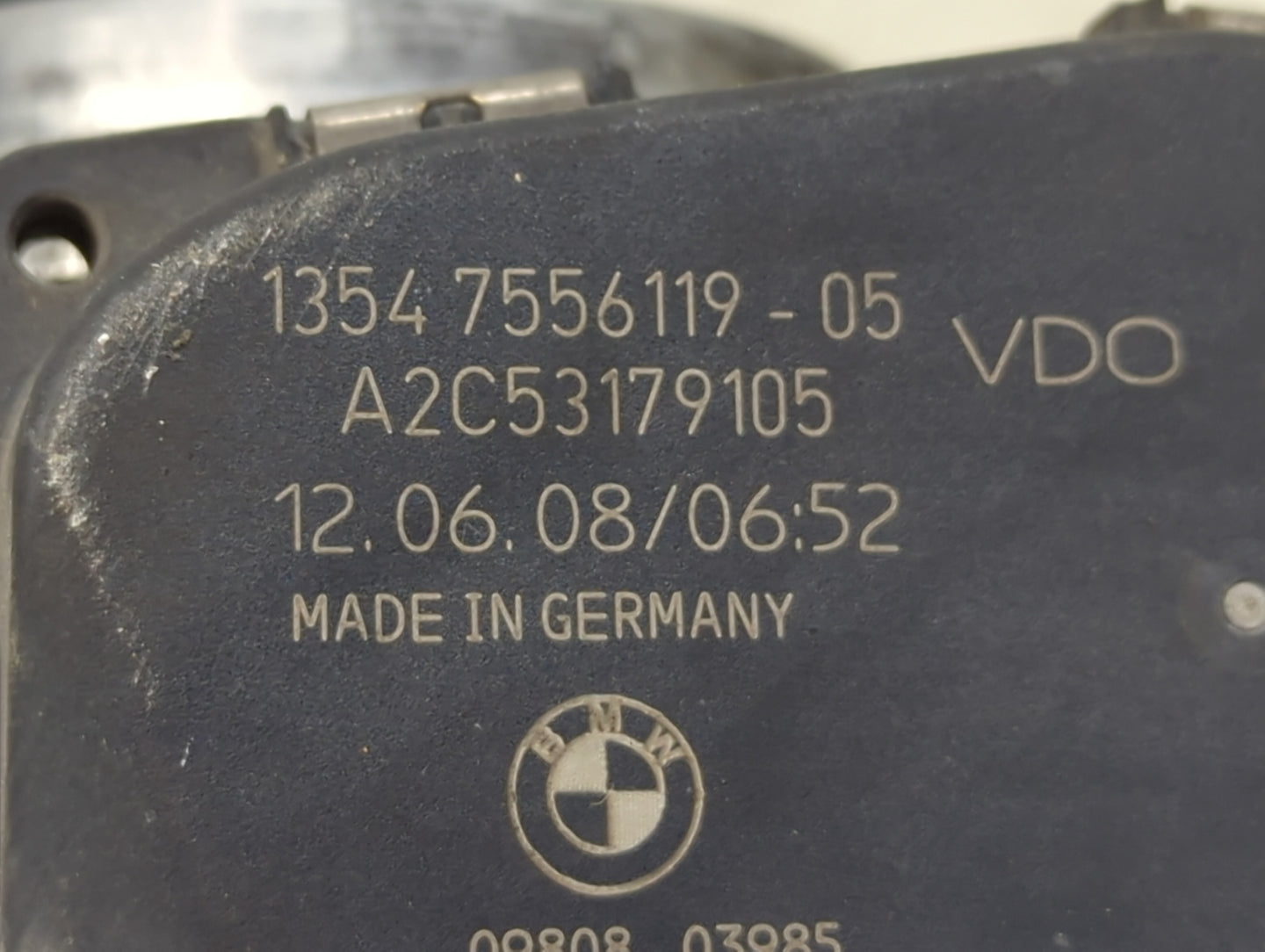 2007-2013 Bmw 335i Throttle Body P/N:A2C53179105 Fits Fits 2007 2008 2009 2010 2011 2012 2013 2014 2015 2016 OEM Used Auto P