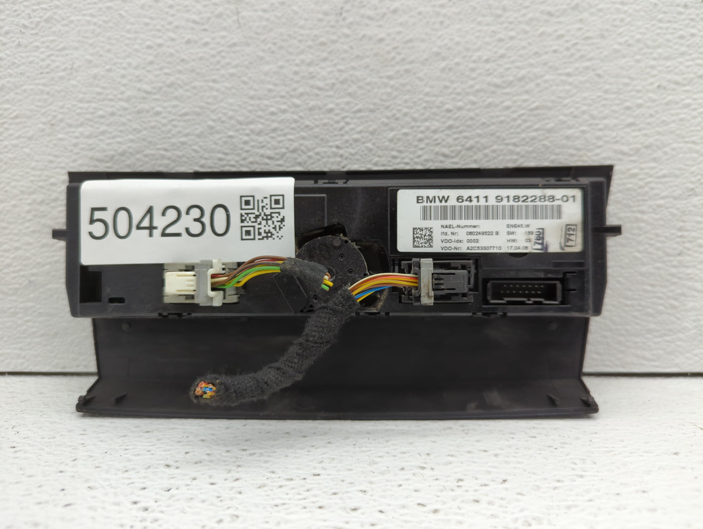 2007-2010 Bmw 335i Climate Control Module Temperature AC/Heater Replacement P/N:6411 9147300-01 6411 9199261-03 Fits OEM Use
