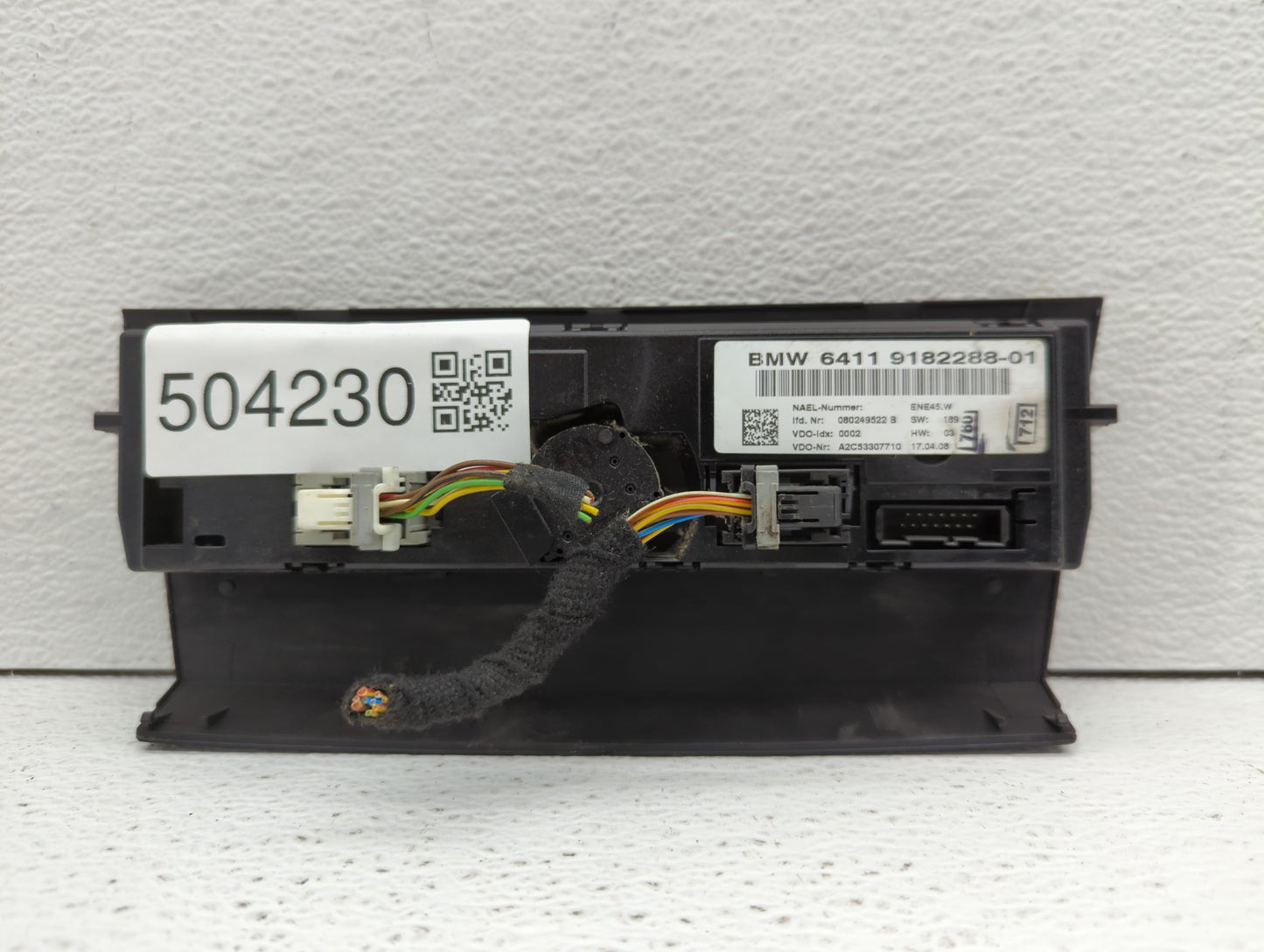 2007-2010 Bmw 335i Climate Control Module Temperature AC/Heater Replacement P/N:6411 9147300-01 6411 9199261-03 Fits OEM Use