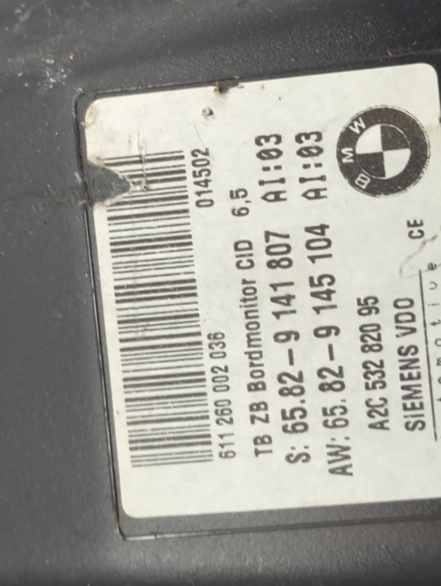 Bmw 528 Information Display Screen - Oemusedautoparts1.com