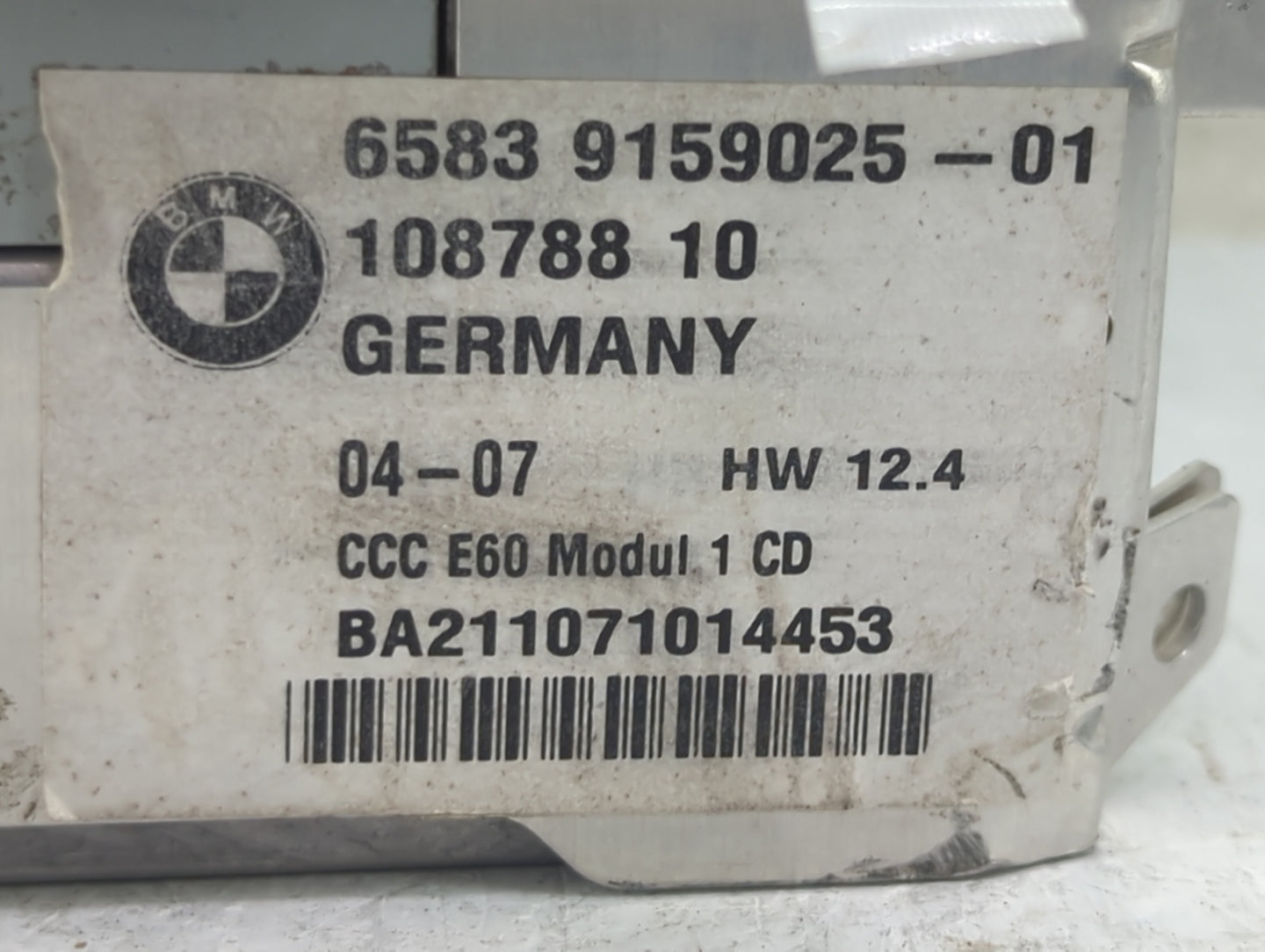 2008-2010 Bmw 528i Radio AM FM Cd Player Receiver Replacement P/N:9159025-01 Fits Fits 2006 2007 2008 2009 2010 OEM Used Aut