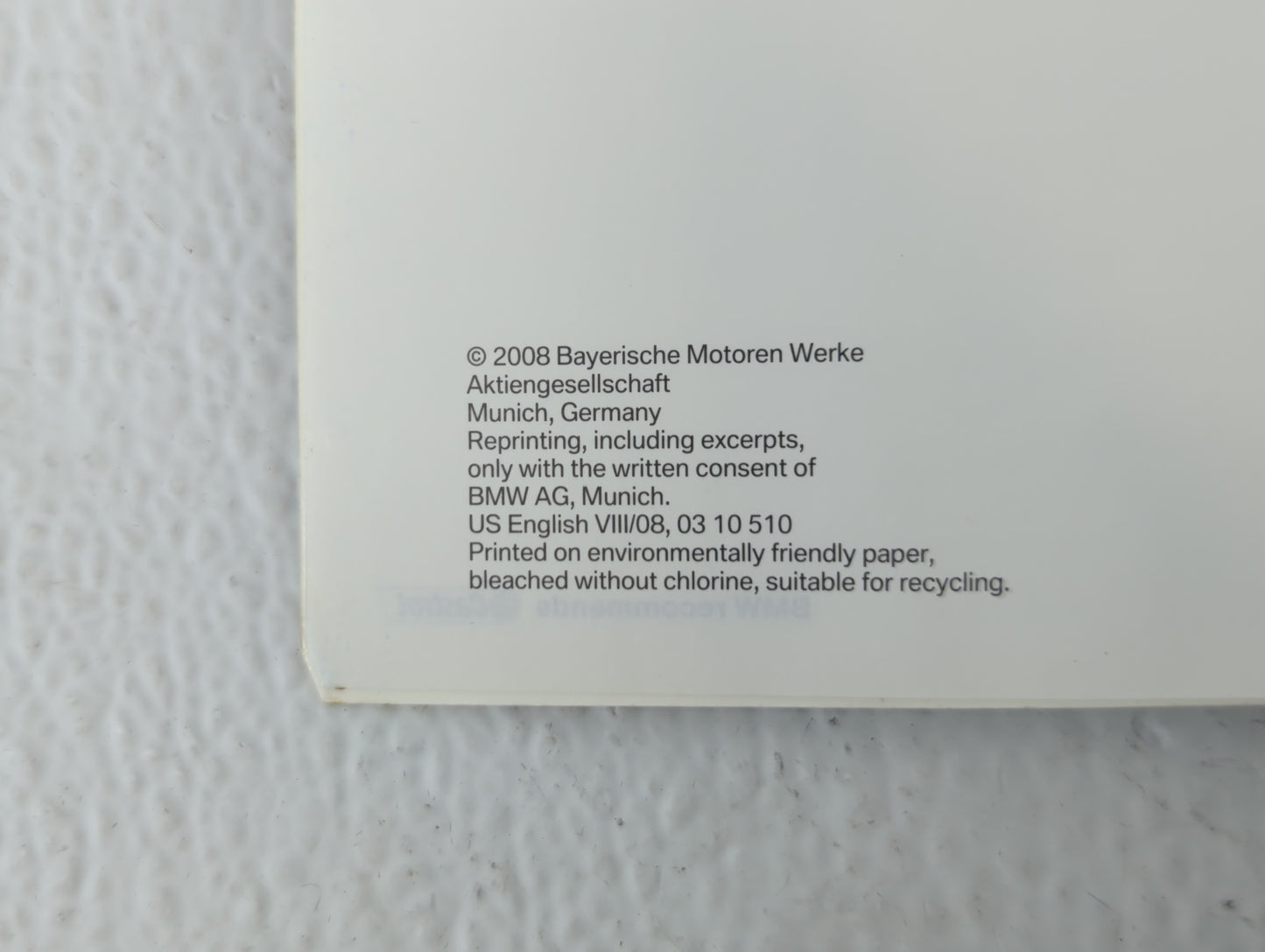 2008 Bmw 528i Owners Manual Book Guide P/N:01 41 2 600 721 OEM Used Auto Parts - Oemusedautoparts1.com
