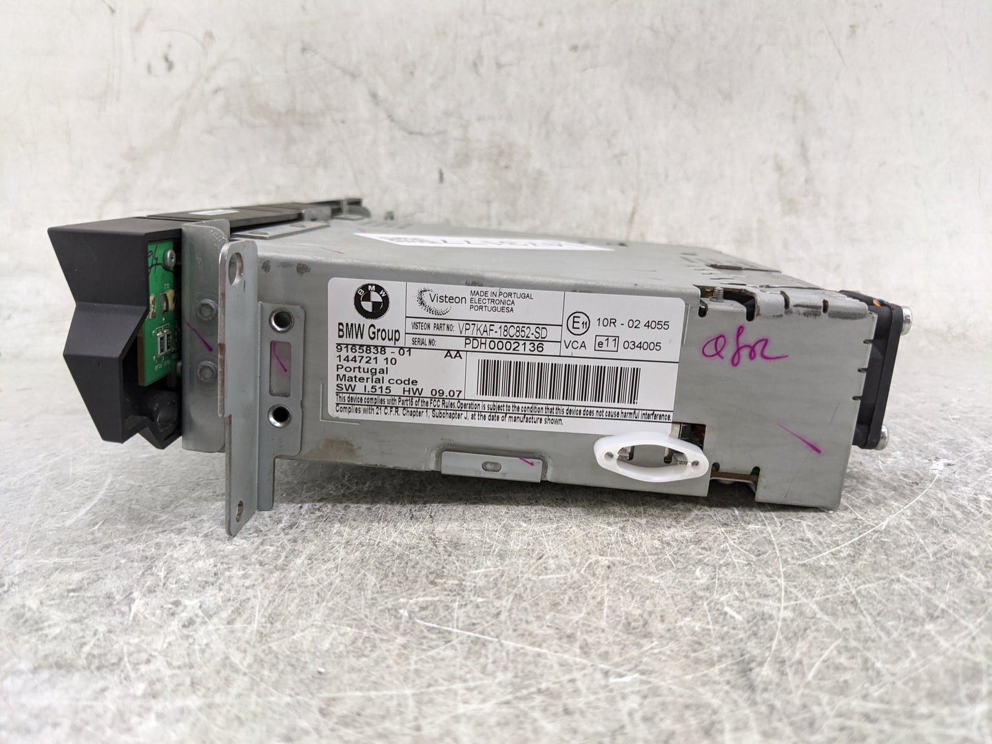 2008 Bmw 535i Radio AM FM Cd Player Receiver Replacement P/N:VP7KAF-18C852-SD 9165838-01, 144721 10 Fits OEM Used Auto Parts