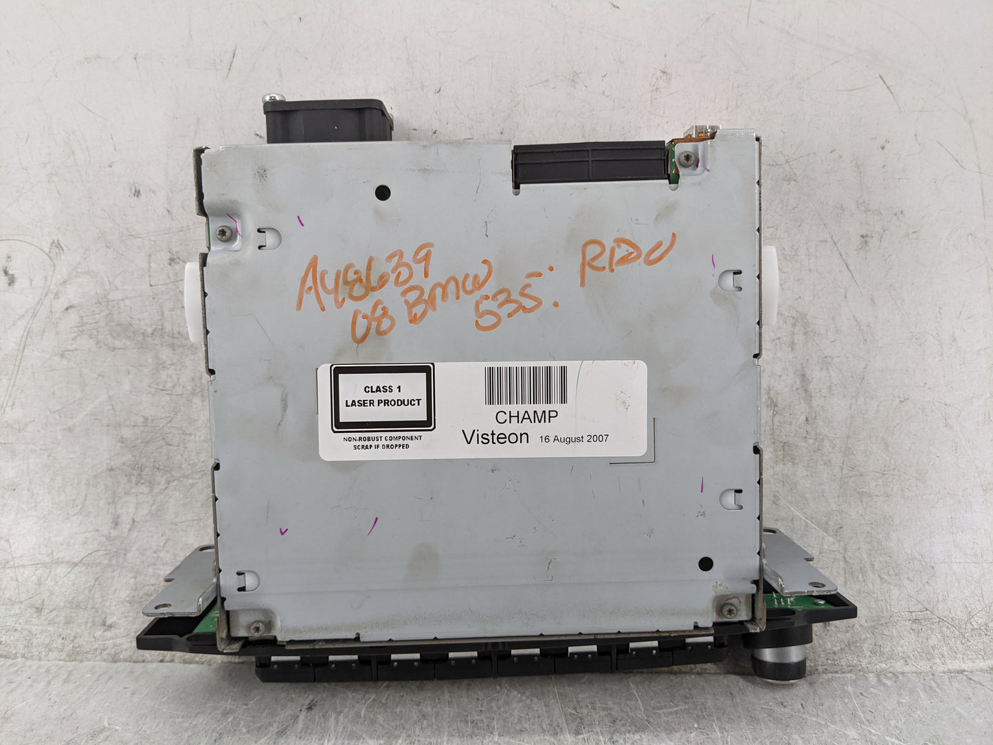 2008 Bmw 535i Radio AM FM Cd Player Receiver Replacement P/N:VP7KAF-18C852-SD 9165838-01, 144721 10 Fits OEM Used Auto Parts