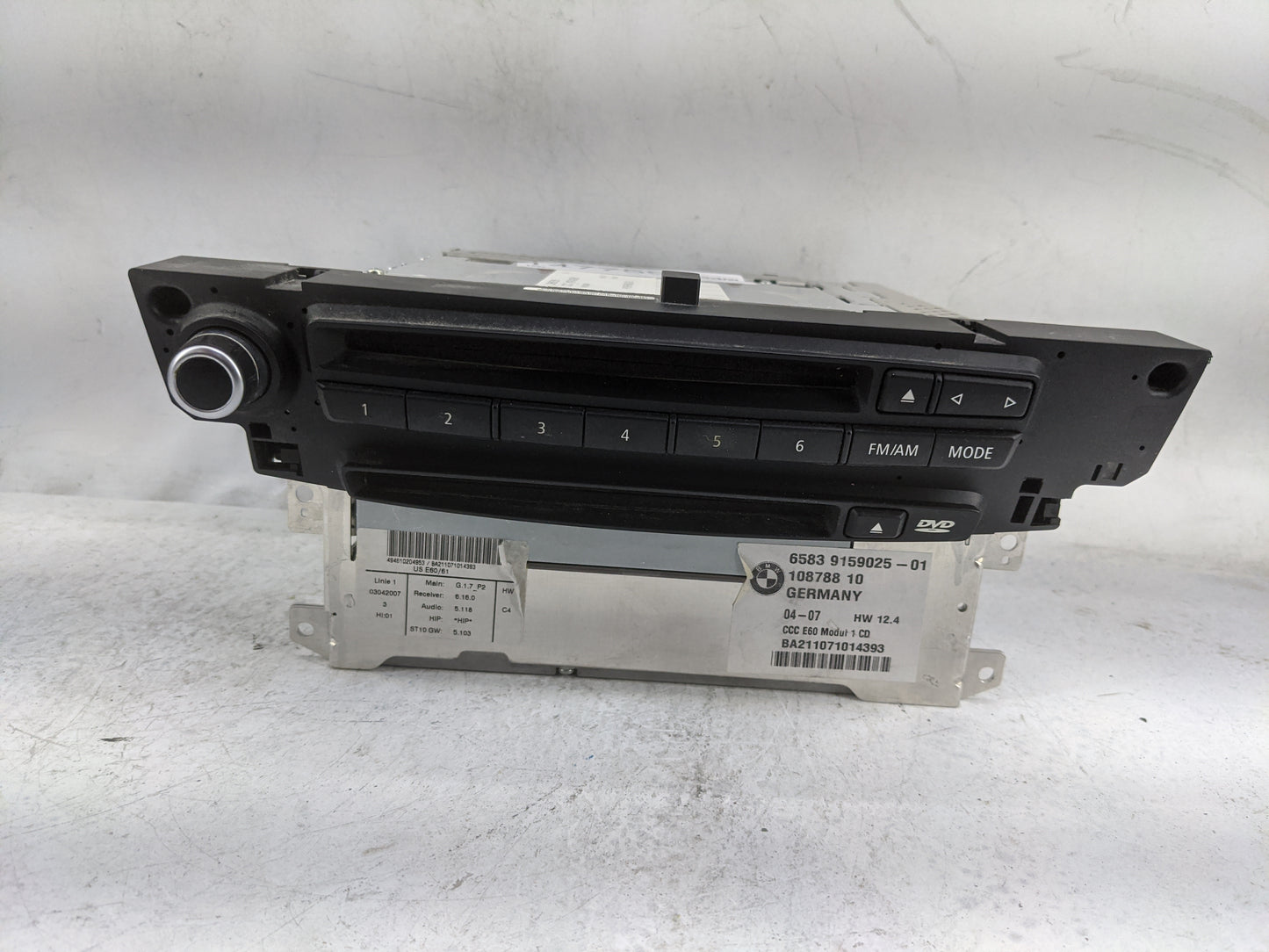 2008 Bmw 535i Radio AM FM Cd Player Receiver Replacement P/N:6583 9159025-01 108788 10, BA211071014393 Fits OEM Used Auto Pa