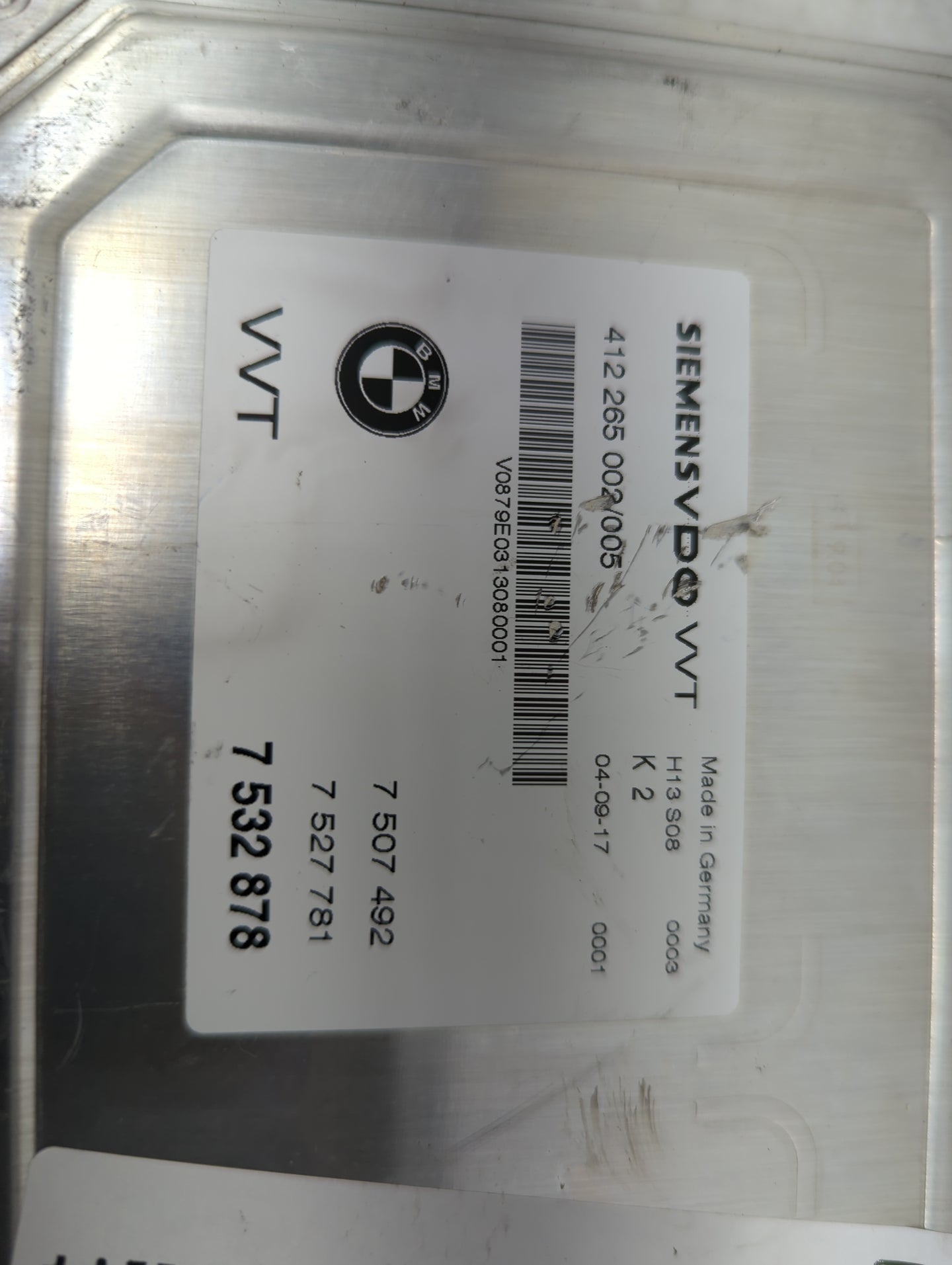 2008 Bmw 750i PCM Engine Control Computer ECU ECM PCU OEM P/N:7 507 492 7 527 781, 7 532 878 Fits Fits 2007 2009 2010 OEM Us