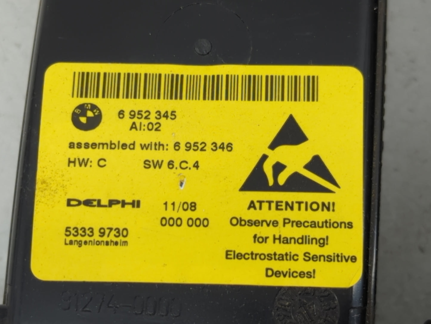 2006-2008 Bmw 750i Radio AM FM Cd Player Receiver Replacement P/N:6952345 6952346, 53339730 Fits Fits 2006 2007 2008 OEM Use