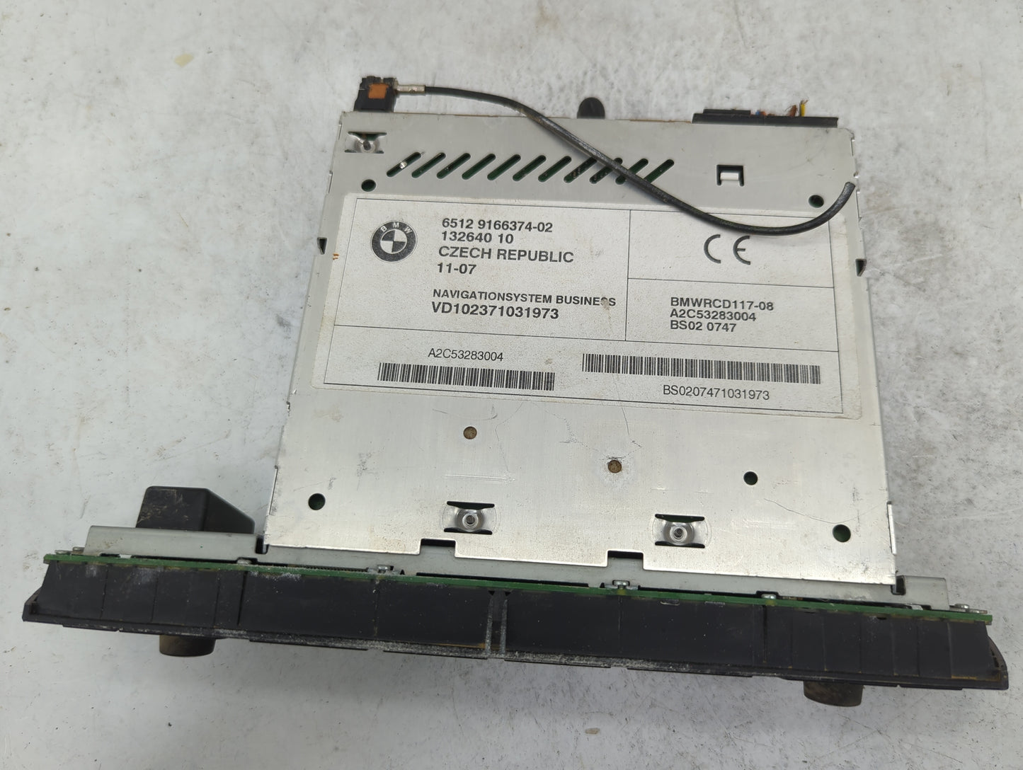 2007-2010 Bmw X3 Radio AM FM Cd Player Receiver Replacement P/N:9166374-02 BMWRCD117-08, A2C53283004 Fits Fits 2007 2008 200