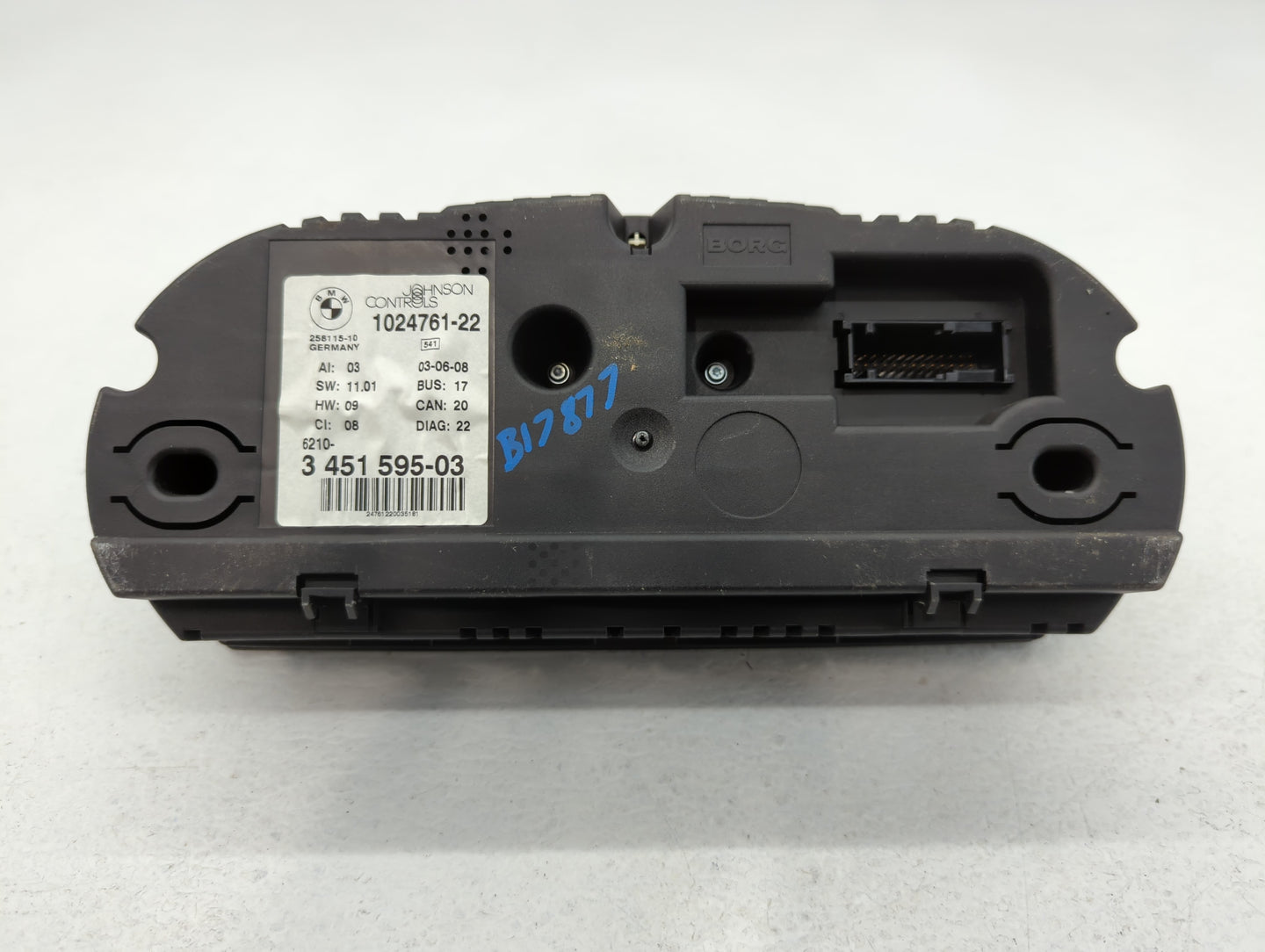 2007-2010 Bmw X3 Instrument Cluster Speedometer Gauges P/N:1024761-22 3 451 595-03 Fits Fits 2007 2008 2009 2010 OEM Used Au