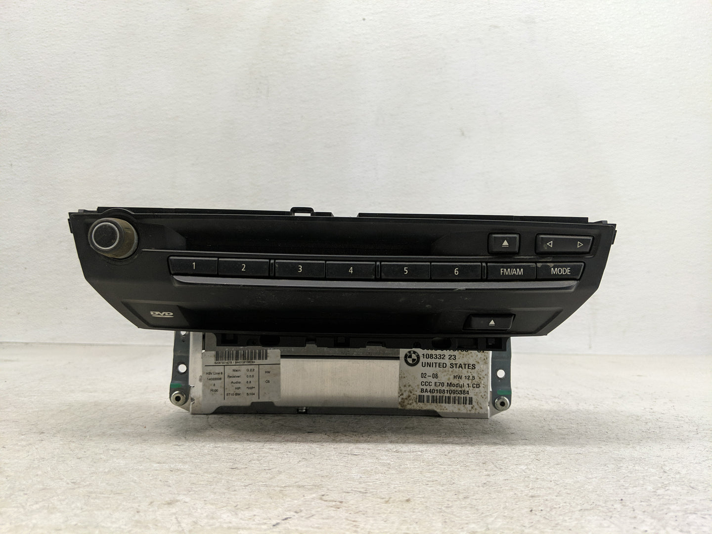 2007-2010 Bmw X5 Radio AM FM Cd Player Receiver Replacement P/N:VP7KAF-18C852-NE Fits Fits 2007 2008 2009 2010 OEM Used Auto
