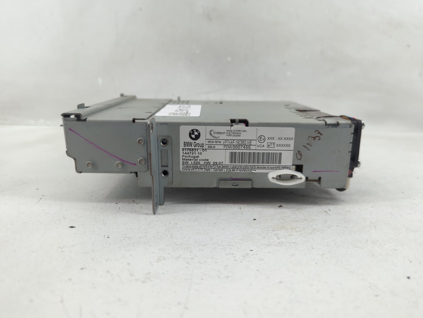 2007-2010 Bmw X5 Radio AM FM Cd Player Receiver Replacement P/N:VP7KAF-18C852-NE Fits Fits 2007 2008 2009 2010 OEM Used Auto