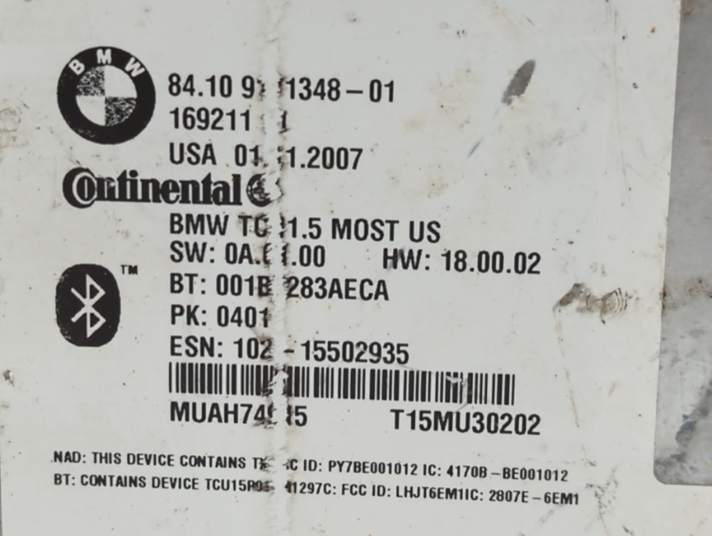 2007-2008 Bmw X5 Chassis Control Module Ccm Bcm Body Control 9171348-01 - Oemusedautoparts1.com