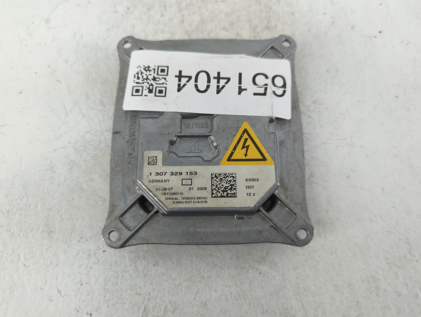 2007-2010 Bmw X5 Headlight Ballast Head Light Silver Steel Metallic - Oemusedautoparts1.com