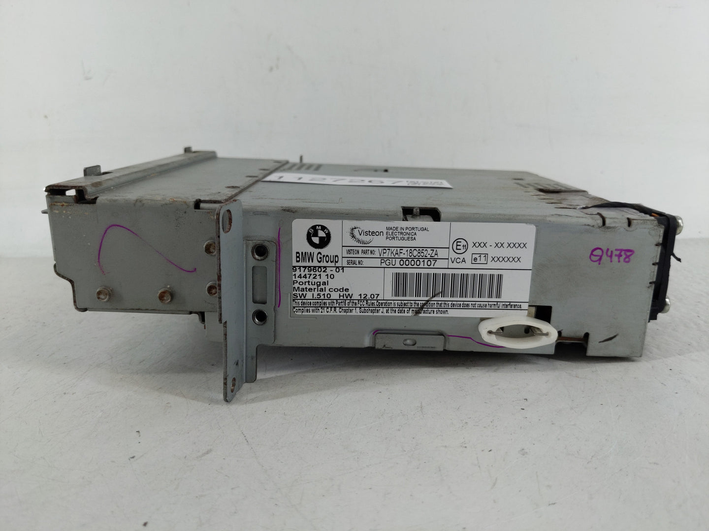 2008-2010 Bmw X6 Radio AM FM Cd Player Receiver Replacement P/N:VP7KAF-18C852-ZA 9179602-01 Fits Fits 2006 2007 2008 2009 20