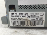2008 Buick Enclave Radio AM FM Cd Player Receiver Replacement P/N:15921422 Fits OEM Used Auto Parts - Oemusedautoparts1.com