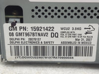 2008 Buick Enclave Radio AM FM Cd Player Receiver Replacement P/N:15921422 Fits OEM Used Auto Parts - Oemusedautoparts1.com