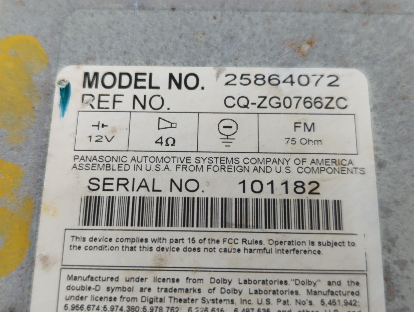 2008-2008 Buick Enclave Radio Control Panel - Oemusedautoparts1.com