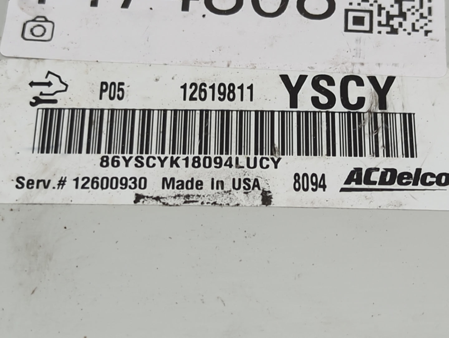 2006-2009 Buick Lacrosse PCM Engine Control Computer ECU ECM PCU OEM P/N:12619811 12600930 Fits Fits 2006 2007 2008 2009 OEM