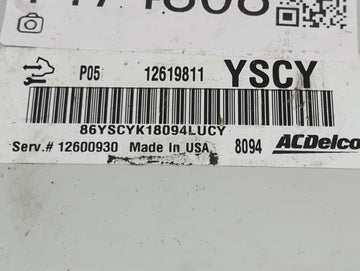 2006-2009 Buick Lacrosse PCM Engine Control Computer ECU ECM PCU OEM P/N:12619811 12600930 Fits Fits 2006 2007 2008 2009 OEM Used Auto Parts