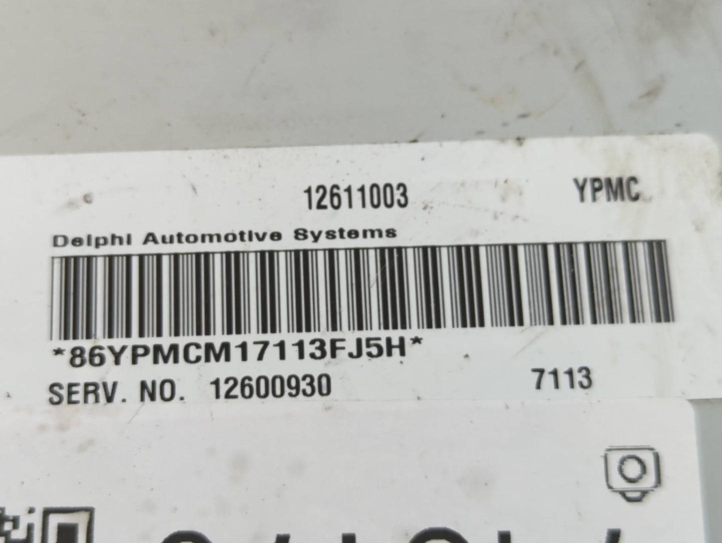 2006-2008 Buick Lucerne PCM Engine Control Computer ECU ECM PCU OEM P/N:12611003 Fits Fits 2006 2007 2008 2009 OEM Used Auto