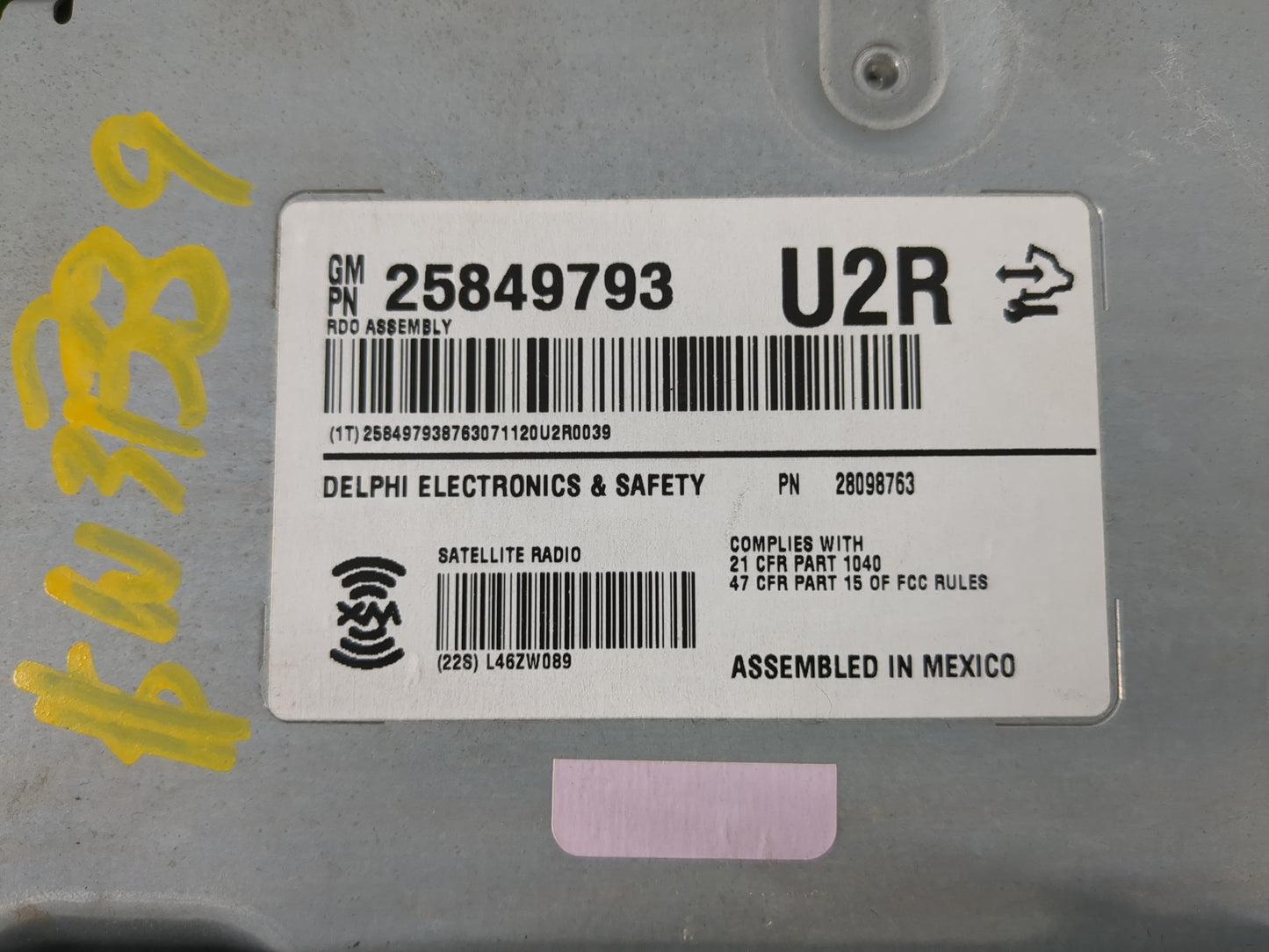 2008 Cadillac Cts Radio AM FM Cd Player Receiver Replacement P/N:25849793 Fits OEM Used Auto Parts - Oemusedautoparts1.com