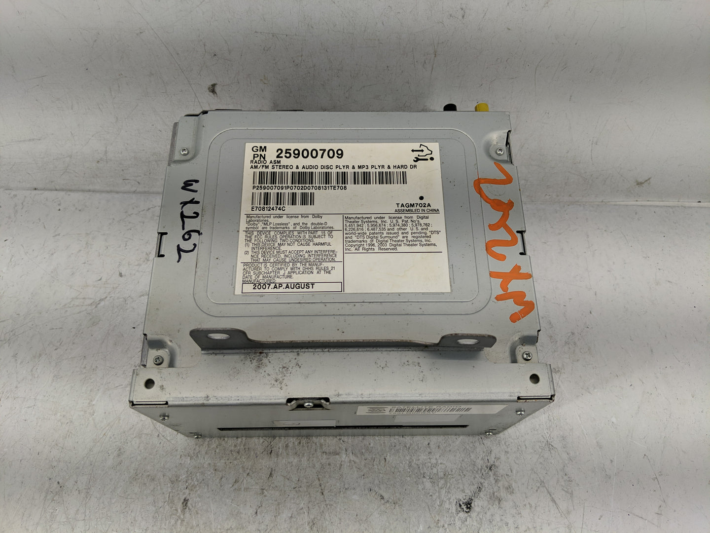 2008-2014 Cadillac Cts Radio AM FM Cd Player Receiver Replacement P/N:25900709 Fits Fits 2008 2009 2010 2011 2012 2013 2014 
