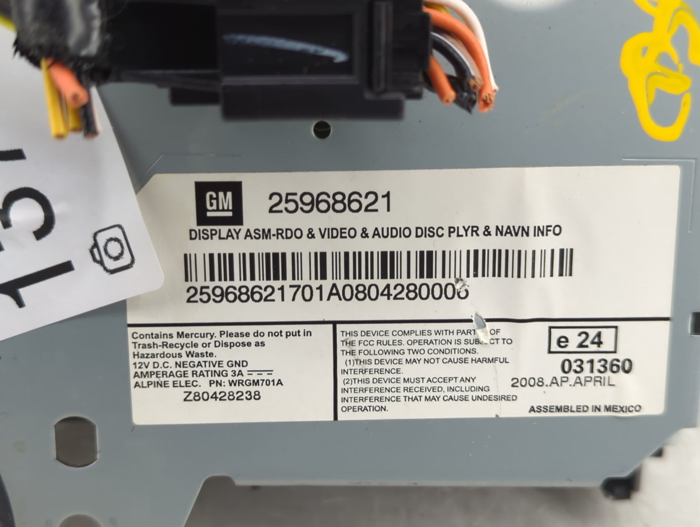 2008-2015 Cadillac Cts Information Display Screen - Oemusedautoparts1.com