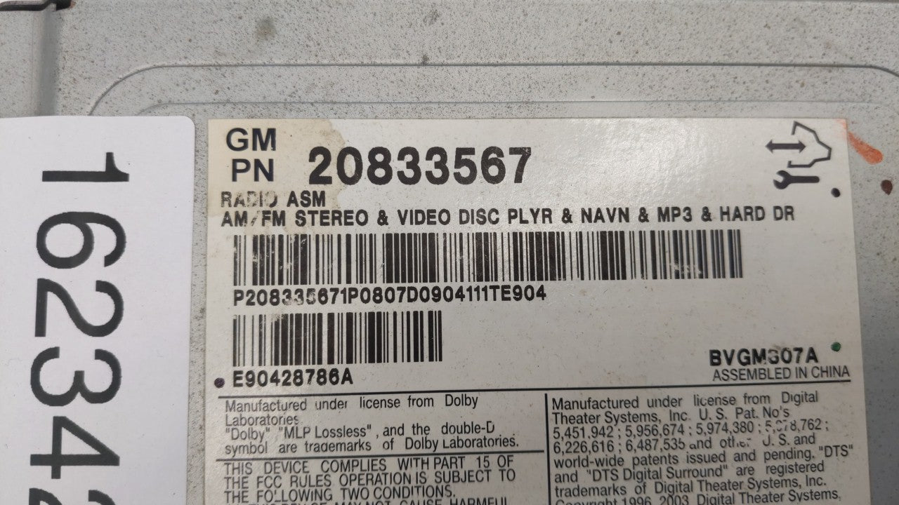 2008-2011 Cadillac Cts Am Fm Cd Player Radio Receiver - Oemusedautoparts1.com