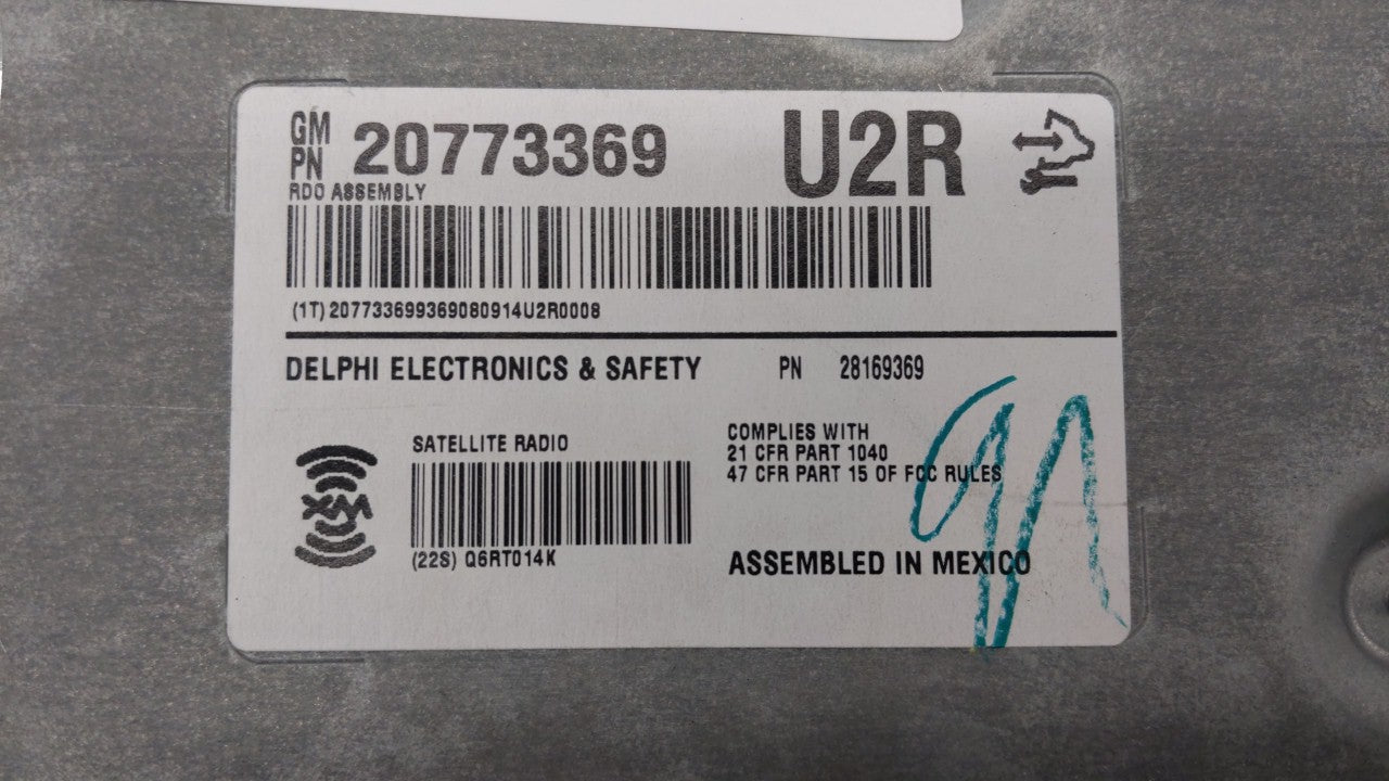 2008-2010 Cadillac Cts Am Fm Cd Player Radio Receiver - Oemusedautoparts1.com