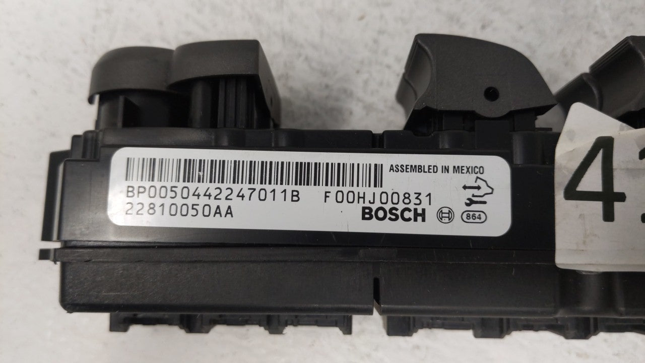 2008 Cadillac Cts Master Power Window Switch Replacement Driver Side Left Fits OEM Used Auto Parts - Oemusedautoparts1.com