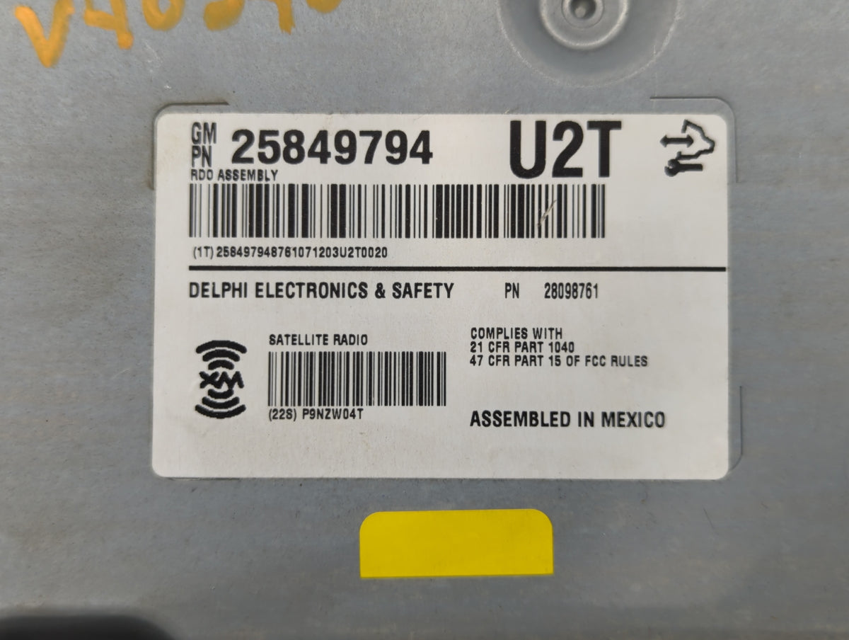 2008-2014 Cadillac Cts Am Fm Cd Player Radio Receiver 440155 - Oemusedautoparts1.com