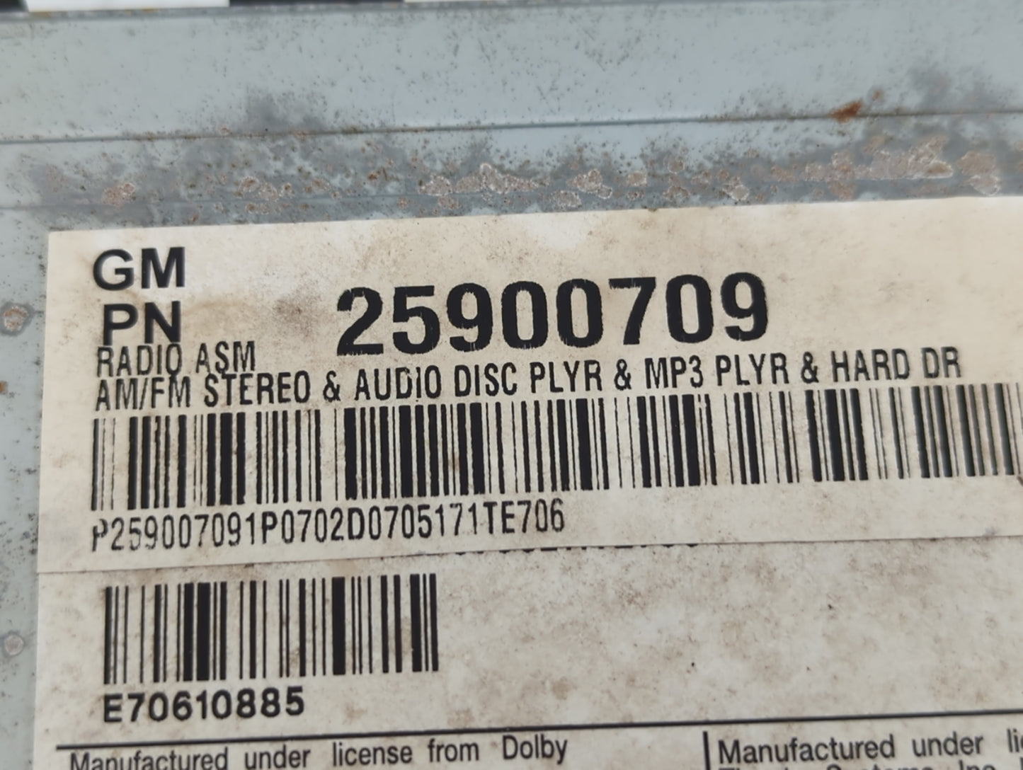 2008-2014 Cadillac Cts Radio AM FM Cd Player Receiver Replacement P/N:25900709 Fits Fits 2008 2009 2010 2011 2012 2013 2014 