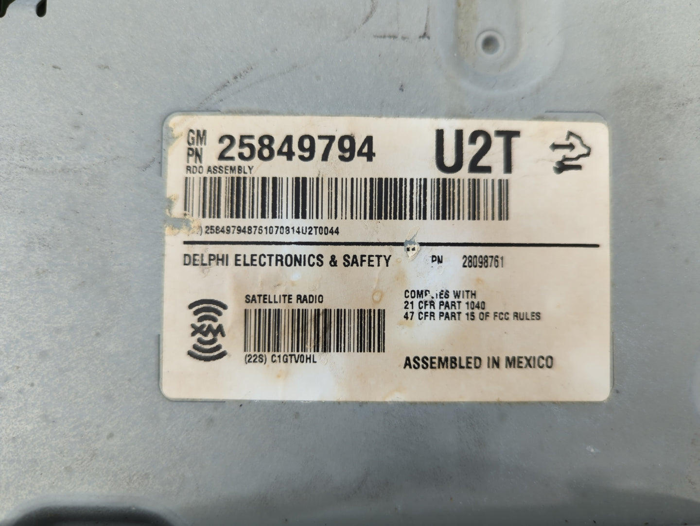 2008-2014 Cadillac Cts Radio AM FM Cd Player Receiver Replacement P/N:25849794 Fits Fits 2008 2009 2010 2011 2012 2013 2014 