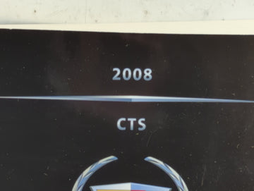 2008 Cadillac Cts Owners Manual Book Guide P/N:15864564 B OEM Used Auto Parts