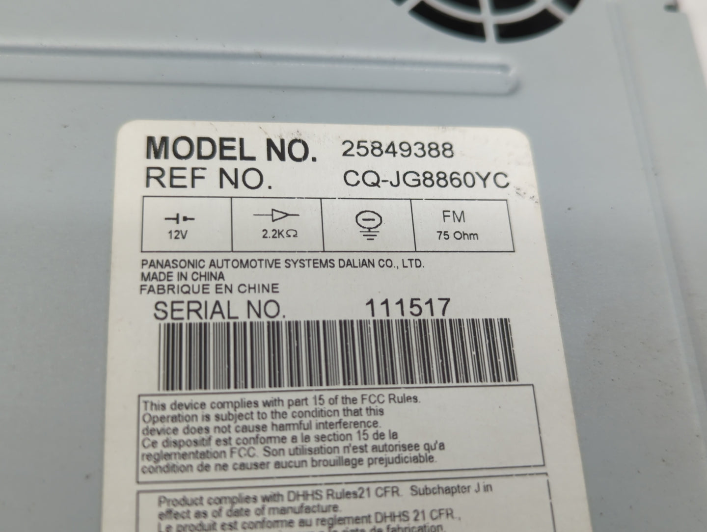 2007-2009 Cadillac Dts Am Fm Cd Player Radio Receiver - Oemusedautoparts1.com