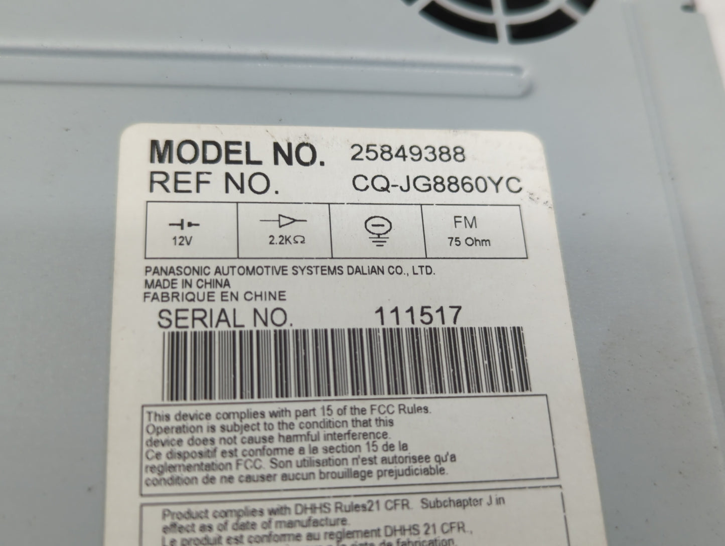 2007-2009 Cadillac Dts Am Fm Cd Player Radio Receiver - Oemusedautoparts1.com