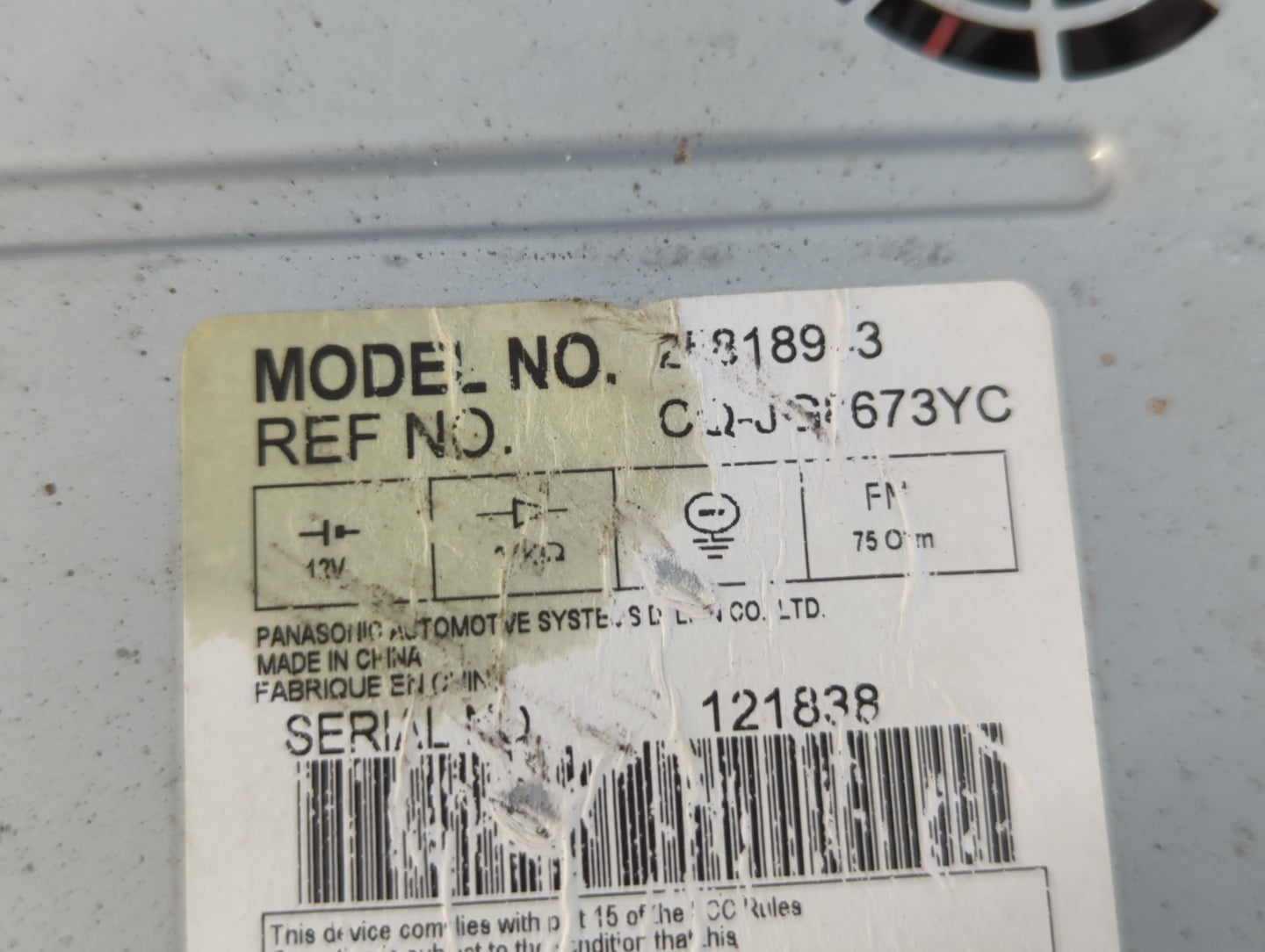 2007-2009 Cadillac Dts Radio AM FM Cd Player Receiver Replacement P/N:25818943 25818944 Fits Fits 2007 2008 2009 OEM Used Au