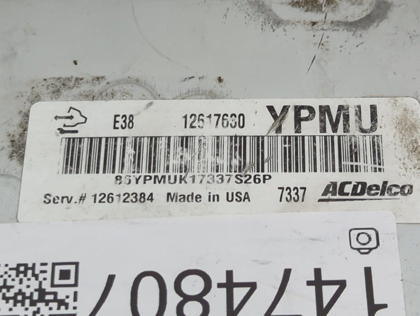 2008 Cadillac Escalade PCM Engine Control Computer ECU ECM PCU OEM P/N:12617630 12612384, 85YPMUK17337S26P Fits Fits 2009 20