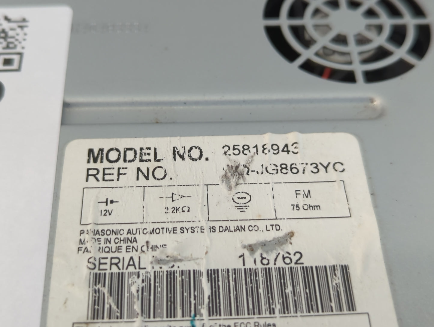 2007-2009 Cadillac Srx Radio AM FM Cd Player Receiver Replacement P/N:25818943 Fits Fits 2007 2008 2009 OEM Used Auto Parts 